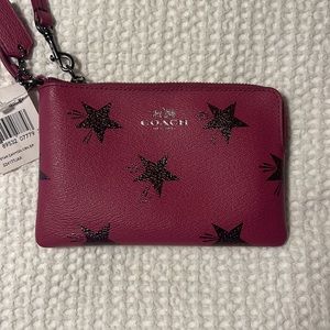 Cranberry Star Canyon Coach Wristlet/ Wallet Zip